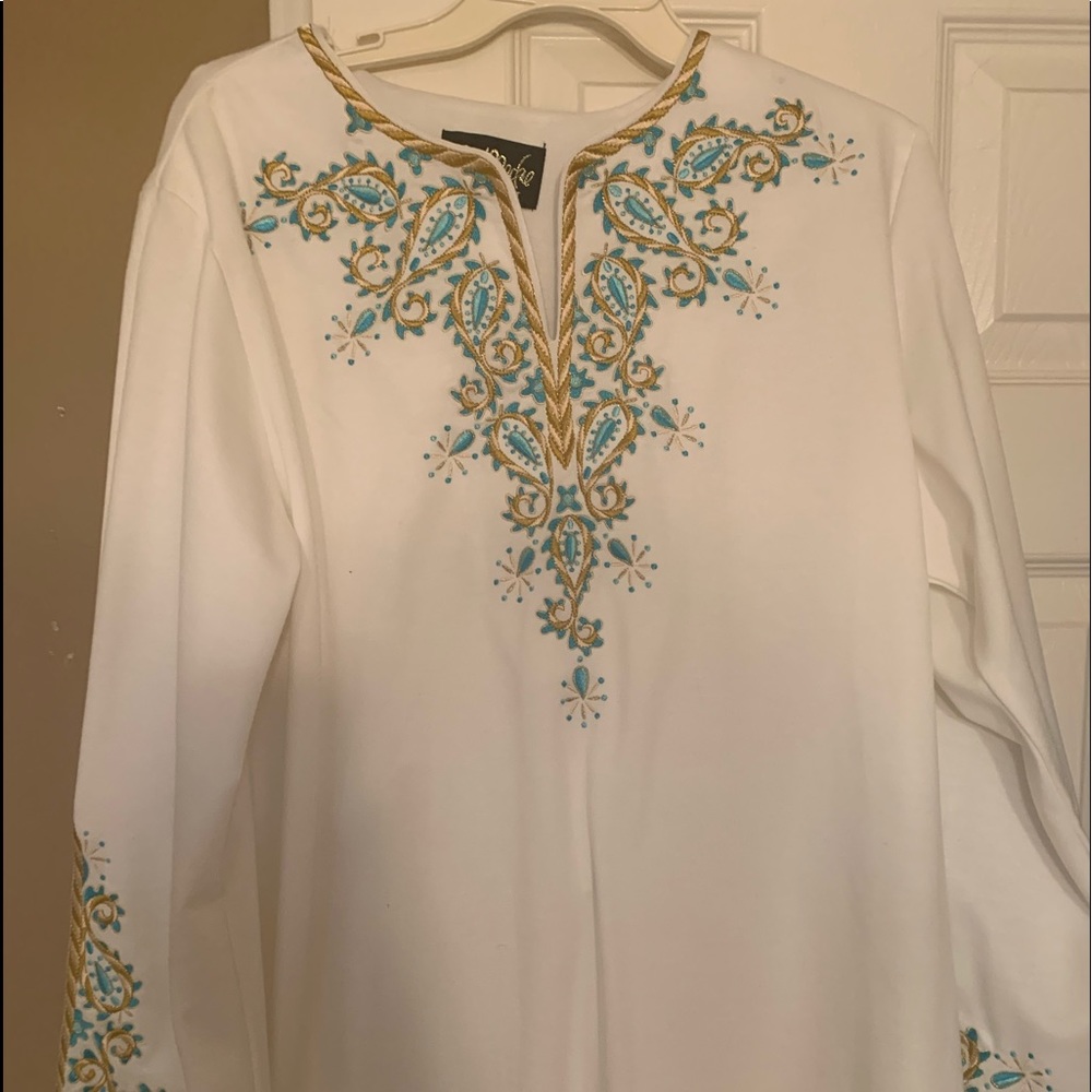 Thick Bob Mackie shirt!